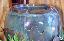 Assorted ceramic jar fountains